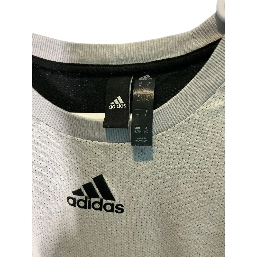 Adidas Gray Athletics Post Game Short Sleeve Crewneck Sweatshirt Size XL